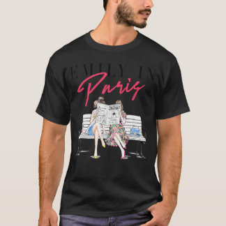 Camiseta Emily em Paris Diário de Melhores Amigos Ilustraçã
