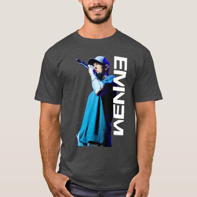 Camiseta Eminem Mic Pose funny (Frente)