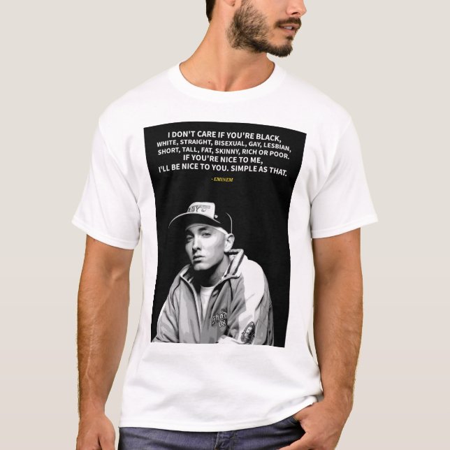 Camiseta Eminem quotes T-Shirt (Frente)