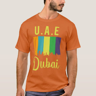 Camiseta Emirados Árabes Unidos Abu Dhabi Dubai Skyline H