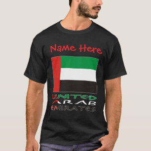 Camiseta Emirados Árabes Unidos Bandeira EAU Nome Personali
