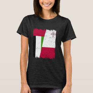 Camiseta Emirados Árabes Unidos Malta Meia Bandeira Emirado