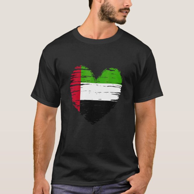 Camiseta Emirados Árabes Unidos Sinalizador dos Emirados Ár (Frente)