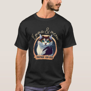 Camiseta Emma e Meow Juntos Fur para sempre