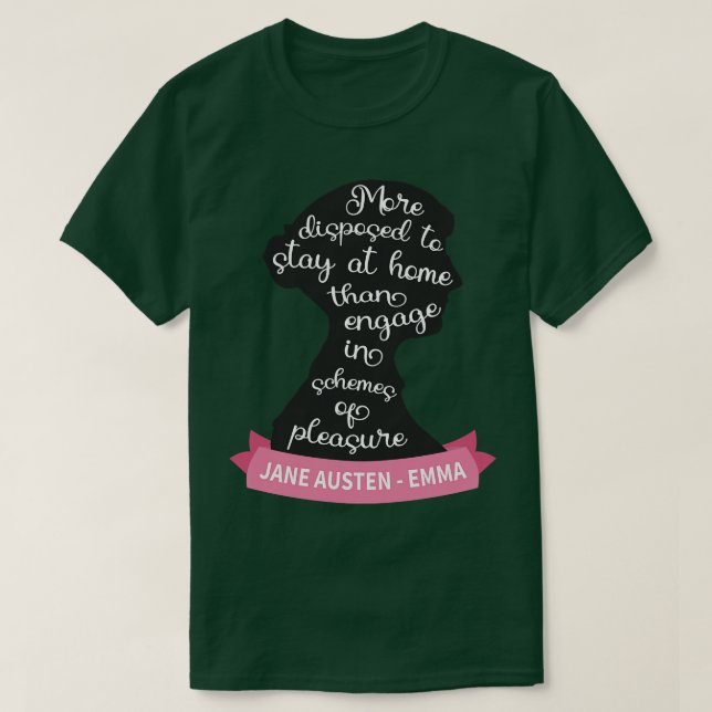 Camiseta Emma Quote IVAusten Silhouette (Frente do Design)