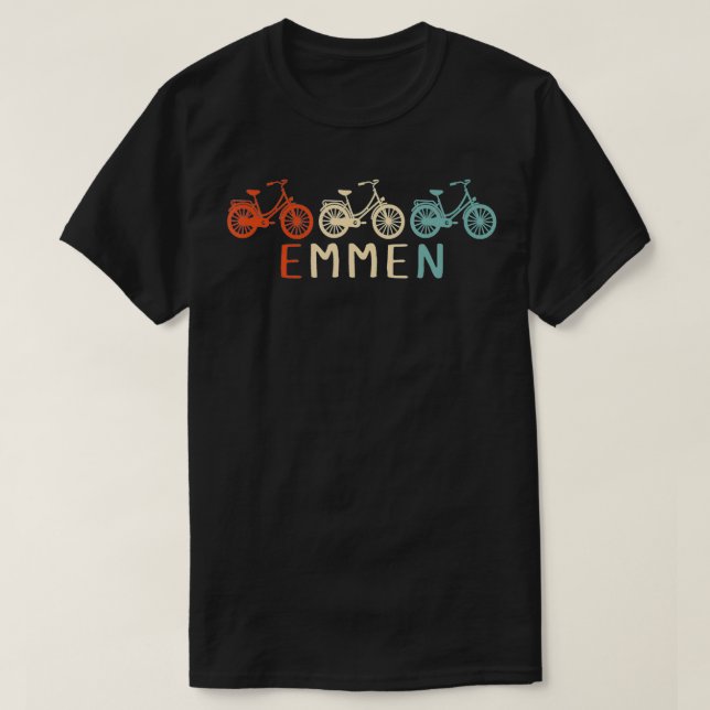 Camiseta Emmen Bike Bicycle City Retro Cycling Gift  (Frente do Design)