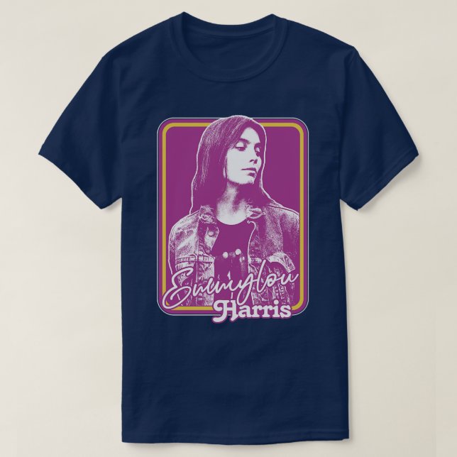 Camiseta Emmylou Outlaw Country Retro Fan Design (Frente do Design)