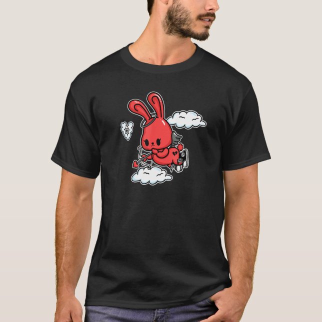 Camiseta Emo Bunny Emo Angel Alt Aestic Soft Gótico Valent (Frente)