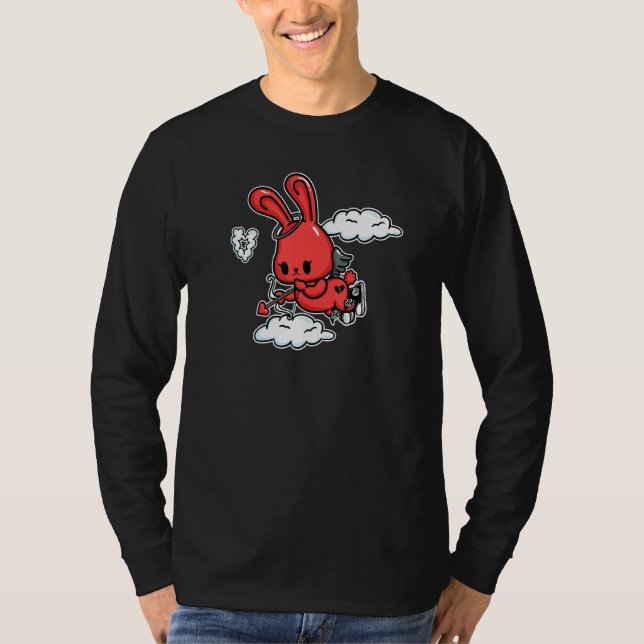 Camiseta Emo Bunny Emo Angel Alt Aestic Soft Gótico Valent (Frente)