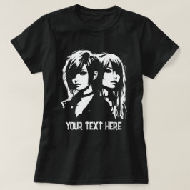 Camiseta Emo Girl Stencil Art Personalizado Texto Citação G