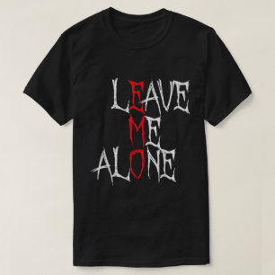 Camiseta Emo Goth Deixe-Me Em Paz