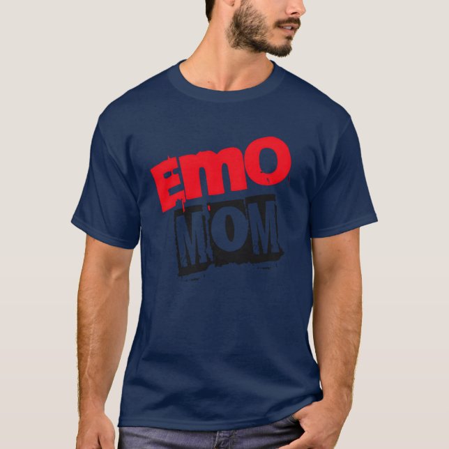 Camiseta Emo Mom Design Emo Band Gen Z Millenial Design vin (Frente)