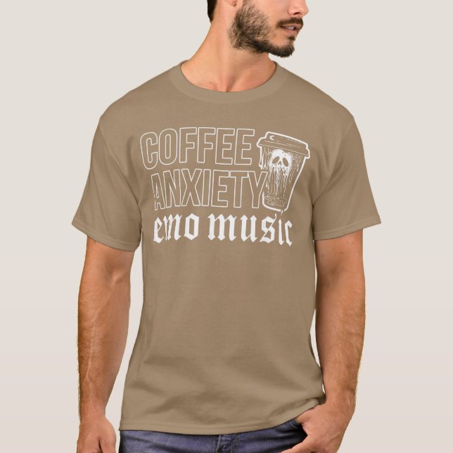 Camiseta Emo Rock Coffee Aniety Emo Music y2k 2000s Emo Ska (Frente)