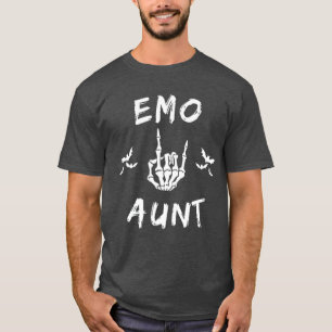 Camiseta Emo Tia legal Emo Gótico Punk skeleton mão r