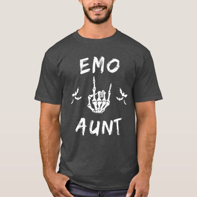 Camiseta Emo Tia legal Emo Gótico Punk skeleton mão r (Frente)