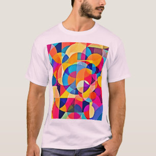 Camiseta Emoção de Cor Geométrica