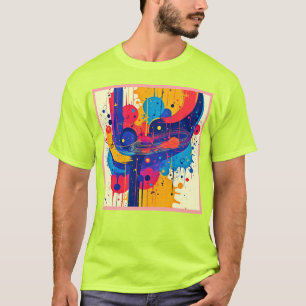 Camiseta Emoção de Tintas de Música