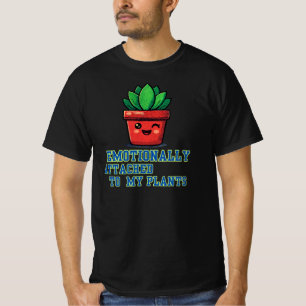 Camiseta Emocionalmente Apegado às Minhas Plantas Amante de