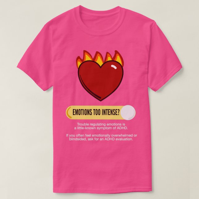 Camiseta Emoções de Consciência ADHD (Frente do Design)