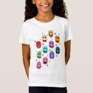 Camiseta Emoções Rostos Coloridos