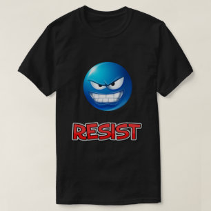 Camiseta emoji azul, resista