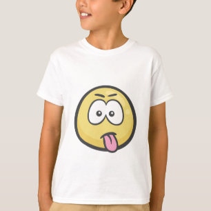 Camiseta Emoji: Cara com língua Colada-para fora