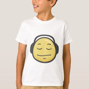 Camiseta Emoji: Cara dos fones de ouvido