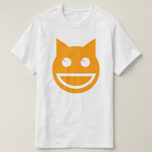 Camiseta Emoji Cat Sorridente (Frente do Design)