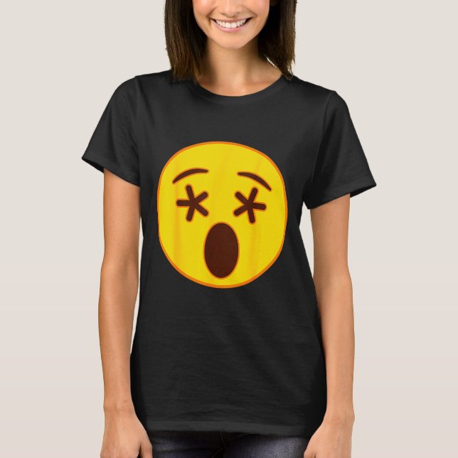 Camiseta Emoji Crossed Out Eyes Yellow Smile Face  (Frente)