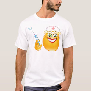 Camiseta emoji da enfermeira