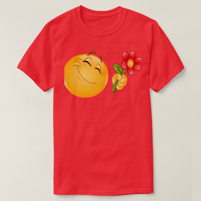 Camiseta Emoji Dando Flor (Frente do Design)