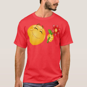 Camiseta Emoji Dando Flor