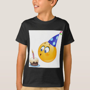 Camiseta emoji de aniversário