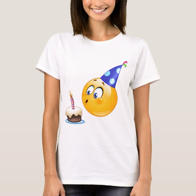 Camiseta emoji de aniversário (Frente)