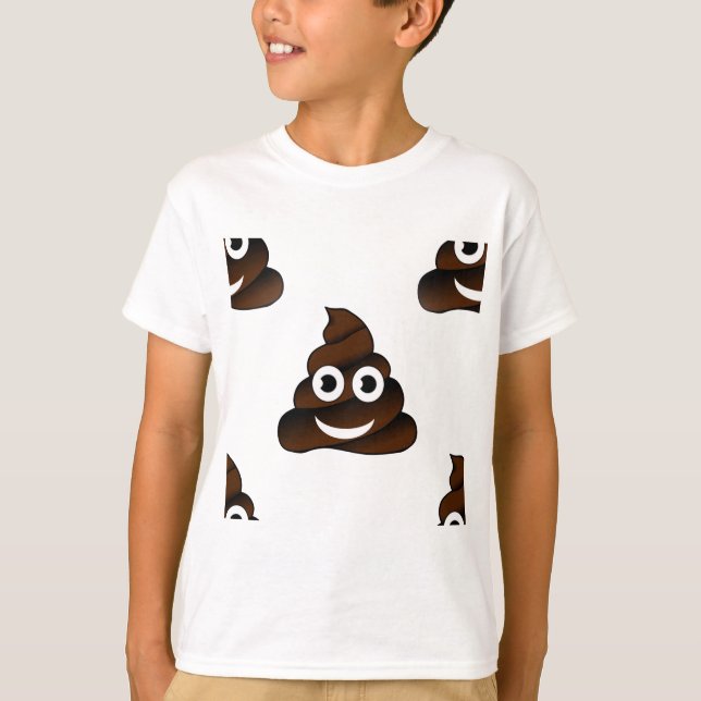 Camiseta emoji de cocô engraçado (Frente)