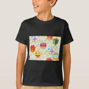Camiseta emoji de feliz aniversário