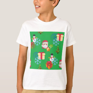 Camiseta emoji de natal verde