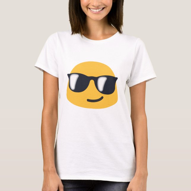 Camiseta Emoji de Óculos de Sol (Frente)