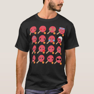 Camiseta Emoji de Tênis de Mesa