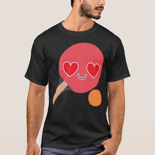 Camiseta Emoji de Tênis de Mesa (Frente)