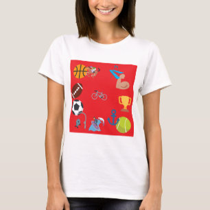 Camiseta emoji desportivo