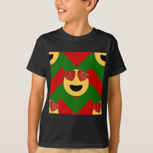 Camiseta emoji do coração de natal