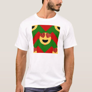 Camiseta emoji do coração de natal