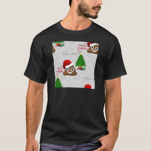 Camiseta emoji do poo do Feliz Natal