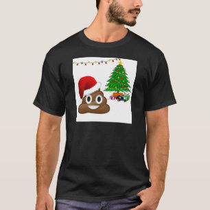 Camiseta emoji do poo do Natal