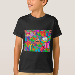 Camiseta emoji do tombadilho do feliz aniversario