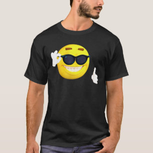 Camiseta Emoji Emoticon Face Emotion Ícone em Óculos de sol