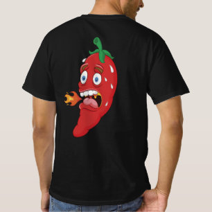 Camiseta Emoji Funny Chili Pepper Hot Molho Comida Lover