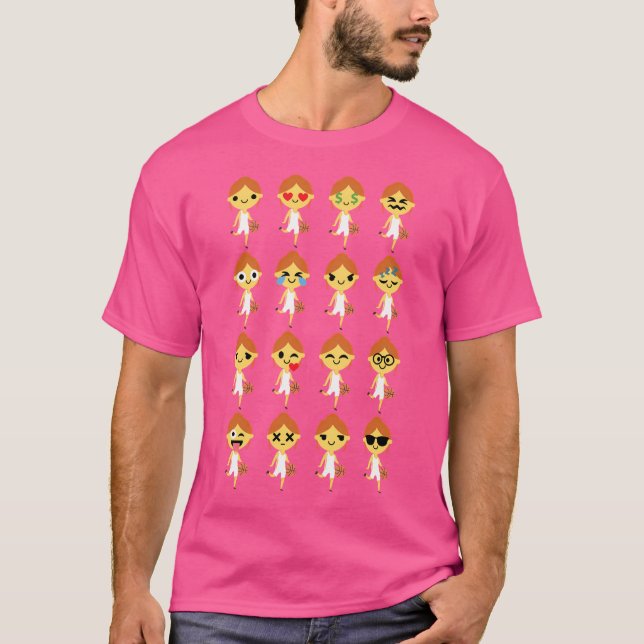 Camiseta Emoji, garota de basquete (Frente)