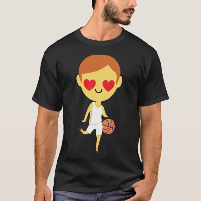 Camiseta Emoji, Garoto de Basquete (Frente)